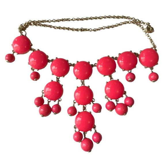 J.Crew - Hot Pink Bubble Statement Necklace - Picture 3 of 6
